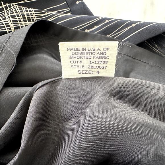 David Meister Silk Strapless Straight Pencil Dress Size 4 Black Gold Hashstick - Picture 9 of 9